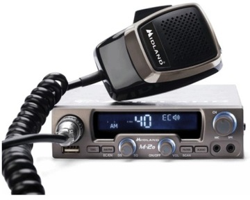 РАДИО CB MIDLAND M-20 USB + МАГНИТНАЯ АНТЕННА SIRIO OMEGA 27 MAG + НАКЛЕЙКА