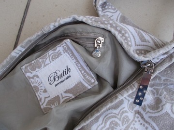 BUTIK ACCESSORIES TORBA PLAŻOWA bawełna suwak