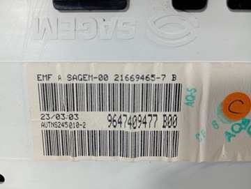 фото thumb №5, Citroen c3 02-09 дисплей экран оригинальный номер 9647409477