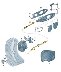 фото thumb №1, Тяга трос внутренней ручка audi a1 aso оригинал