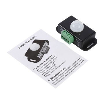 ŚCIENNY CZUJNIK RUCHU PIR ZEWNĘTRZNY LED NATYNKOWY CZUJKA SENSOR