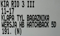 фото thumb №10, Kia rio iii 3 11-17 кришка багажника задня задня багажника hb 5d