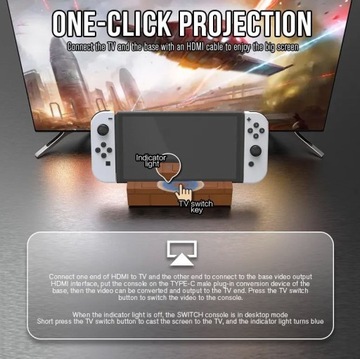 Stacja dokująca 5w1 4K HDMI Nintendo Switch OLED USB C RJ45 USB 3.0 MARIO