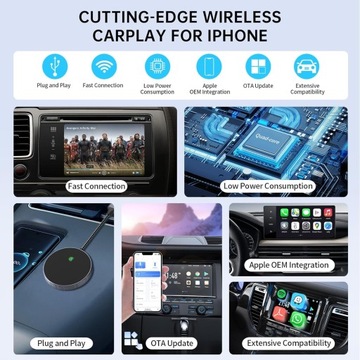 Adapter bezprzewodowy Car Play Szybko stabilny