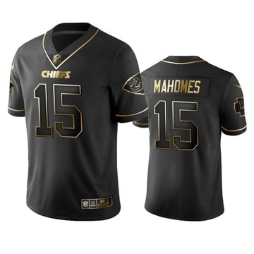 Kelce Mahomes Футболка Футболка Джерси Черная Винтажная Золотая Свободная 4XL