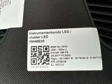 фото thumb №13, Bmw g30 g31 f90 панель роздавальна капот консоль hud mokka sensatec