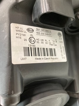 фото thumb №9, Лампа левая передняя vw golf vi + plus 5m1941005g