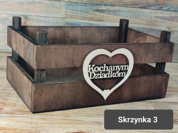 DUŻA SKRZYNKA 30X19X14 OPAKOWANIE NA PREZENT BABCIA DZIADEK OKAZJA KOSZ XXL