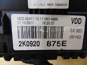 фото thumb №13, Спидометр манометр vw caddy iii 2010- 1.6tdi 2k0920875e