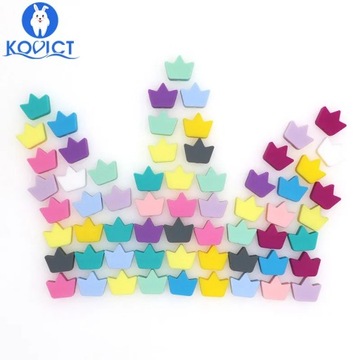 Kovict 30/50 шт. силиконовые бусины мини-корона в виде звезды и сердца для изготовления ювелирных изделий