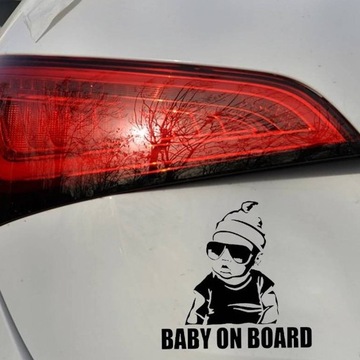 Naklejka na samochód auto wlepka BABY ON BOARD CZA