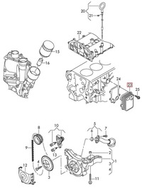 фото thumb №7, Радиатор радиаторов масла vw touran 1t3 рестайлинг 1.4 tsi 03c117021m