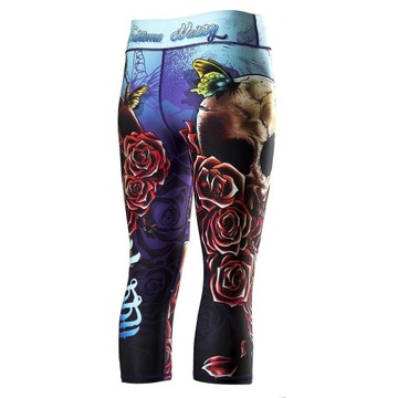 Krótkie spodnie sportowe 3/4 damskie SKULL XL EXTREME HOBBY