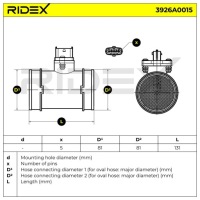 Расходомер воздуха ridex 3926a0015 к opel omega b седан v94 Киев, фото thumb
