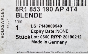 фото thumb №8, Audi q5 dekor планка декоративна оздоблення панелі розподільчої 8r1853190ap 4t4
