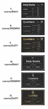TABLICZKA NA BOKS KONIA DO STAJNI DLA TWOJEGO KONIA Personalizowana DIBOND