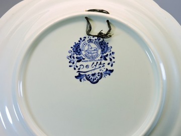 Patera talerz obraz łódź żaglówka statek Delft