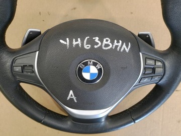 фото thumb №9, Руль + подушка мультифункция кожа лепестки bmw 3 f30 f31 2012-2015