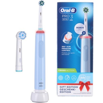 Электрическая зубная щетка Oral-B PRO 3 3770 Cross Action Синий