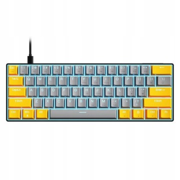 МЕХАНИЧЕСКАЯ КЛАВИАТУРА 60% RGB СЕРЫЙ СВЕТОДИОД