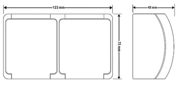 VIPALST Двойная герметичная розетка Schuko накладного монтажа с клапаном черная IP44