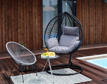 ПОДВЕСНОЙ СТУЛ COCOON, КАЧЕЛИ, САДОВАЯ КОРЗИНКА-КАЧАЛКА, ПОДУШКА, ОТДЕЛЬНО СТОЯЩИЕ