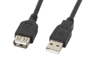 длинный удлинительный кабель USB 2.0, черный, 5 м