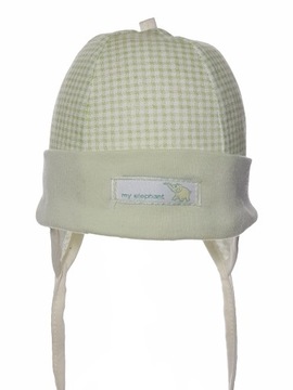 CZAPKA NIEMOWLĘCA CZAPECZKA WIĄZANA Z USZAMI BAWEŁNA 0-12 M-C MIX KOLORÓW