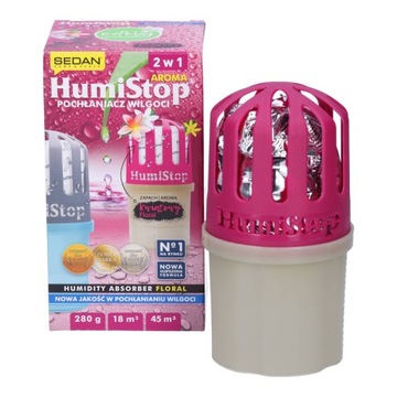 Осушитель воздуха HUMISTOP с поглотителем влаги и картриджем с цветочным ароматом