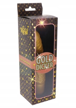 Вибратор - Gold Dicker Оригинальный Вибратор ЗОЛОТО И РЕЖИМ!