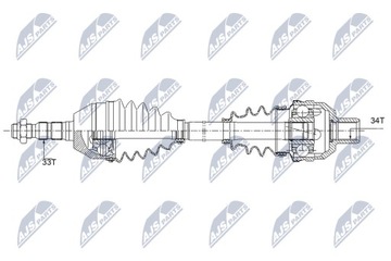 фото thumb №2, Npw-pl-089 nty полуось приводная opel astra h 1.3cdti