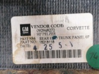 фото thumb №9, Chevrolet corvette c6 luggage compartment cover 15218118 trunk trim