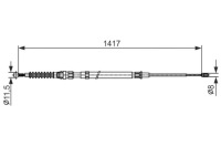 Купить Тяга, тормоз стояночный, трос тормозная 1 987 482 583 bosch трос, фото thumb