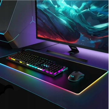ИГРОВОЙ КОВРИК ДЛЯ МЫШИ ДЛЯ ГЕЙМЕРОВ RGB LED