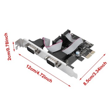2-portowy konwerter portu szeregowego pci-e na rs232 Adapter kontrolera pci express