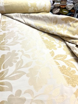 Готовая штора на заказ Nature Cream Leaves Pattern Бежевый