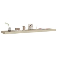 НАСТЕННЫЕ ПОЛКИ 2 ШТ ЦВЕТ ДУБ 120X23,5X3,8 СМ