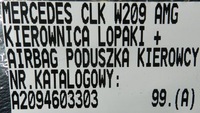 фото thumb №14, Воздуховод кожа подушка безопасности лепестки переключения mercedes clk w209 amg c209 a2094603303