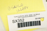 фото thumb №8, Sx352 toyota corolla e21 xii защита крышки багажника sedan 64719-02290