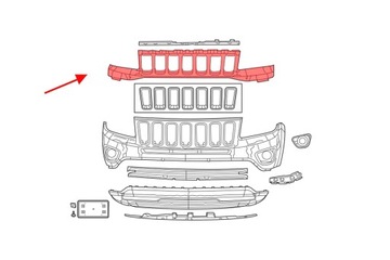 фото thumb №3, Jeep compass i 11-17 решітка радіатор 68109866aa