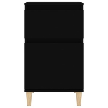 vidaXL Тумбочка прикроватная черная 40x35x70 см