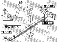 фото thumb №3, Втулка ресора nsb-046 febest nissan navara