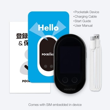 POCKETALK, Интеллектуальный переводчик с 74 языками, в режиме реального времени,