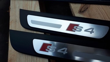 фото thumb №11, S4 b8 рестайлінг планки порогові sline накладки na пороги