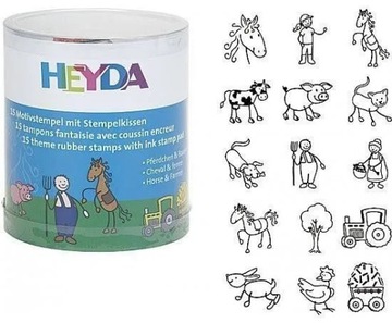 Zestaw Kreatywne STEMPELKI dla Dziecka OZDOBNE STEMPLE do Zabawy Farma