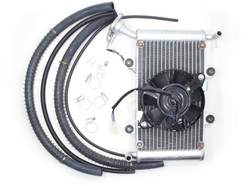 РАДИАТОР С ВЕНТИЛЯТОРОМ QUAD ATV 200 БАШАН РАДИАТОР ДЛЯ QUAD 200 250