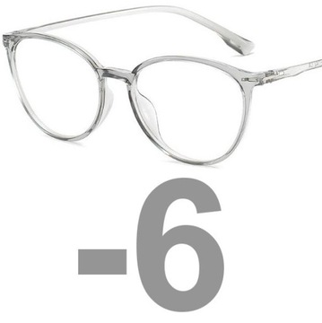 OKULARY MINUSY KUJONKI KOCIE OCZY KOREKCYJNE -6