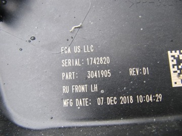 фото thumb №11, Chrysler pacifica 2019 механизм стёкла левый перед переднее подъёма