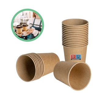 Kubki papierowe Kraft 180 ml 100 szt.