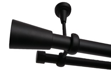 Karnisz podwójny sufitowy Fi25+19/400cm żabki LOFT
